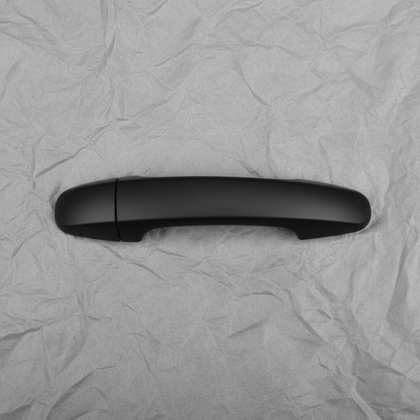 Full View - Black Sliding Door Handle on Grey Kraft Paper