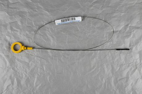 Ford Super Duty 6.0L diesel engine oil dipstick full view