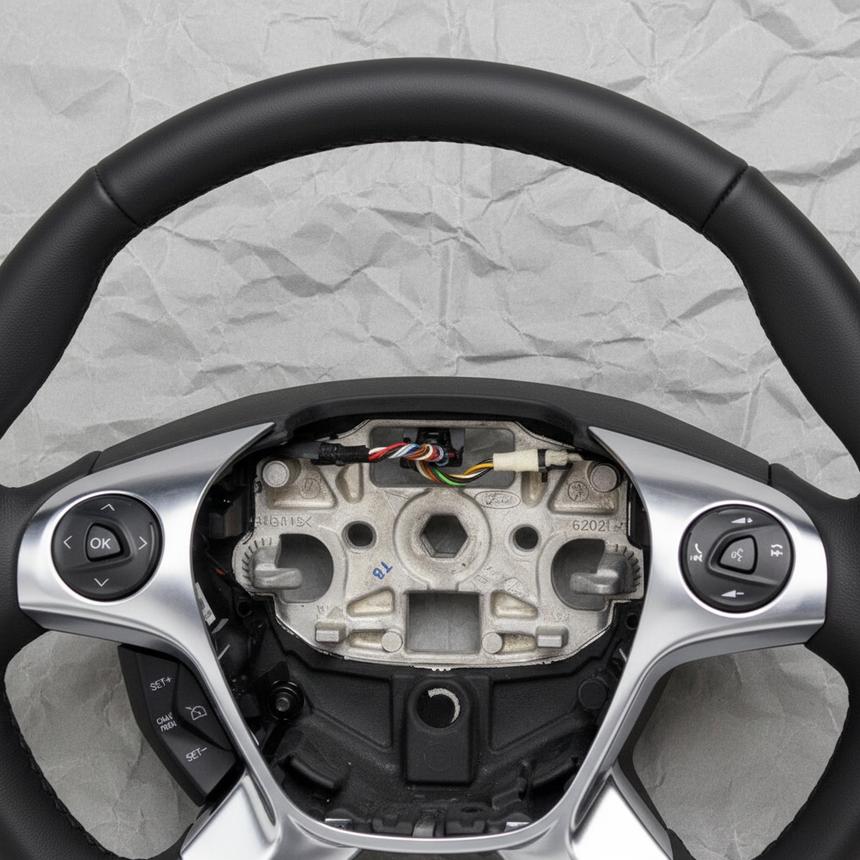 2015-2019 Transit-150 250 350 OEM Pumice Leather Steering Wheel W/O Nav W/O Lane Departure