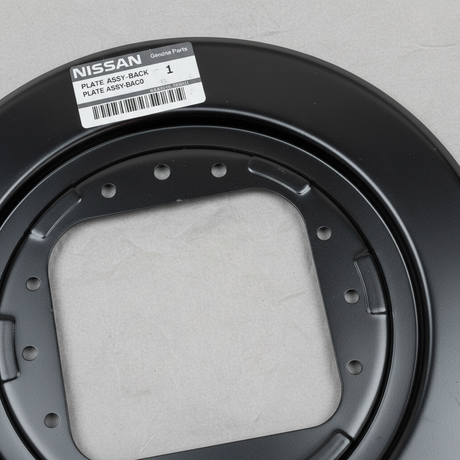 2004-2015 Nissan Titan Driver Side Rear Brake Backing Plate Genuine OEM - Middle Detail