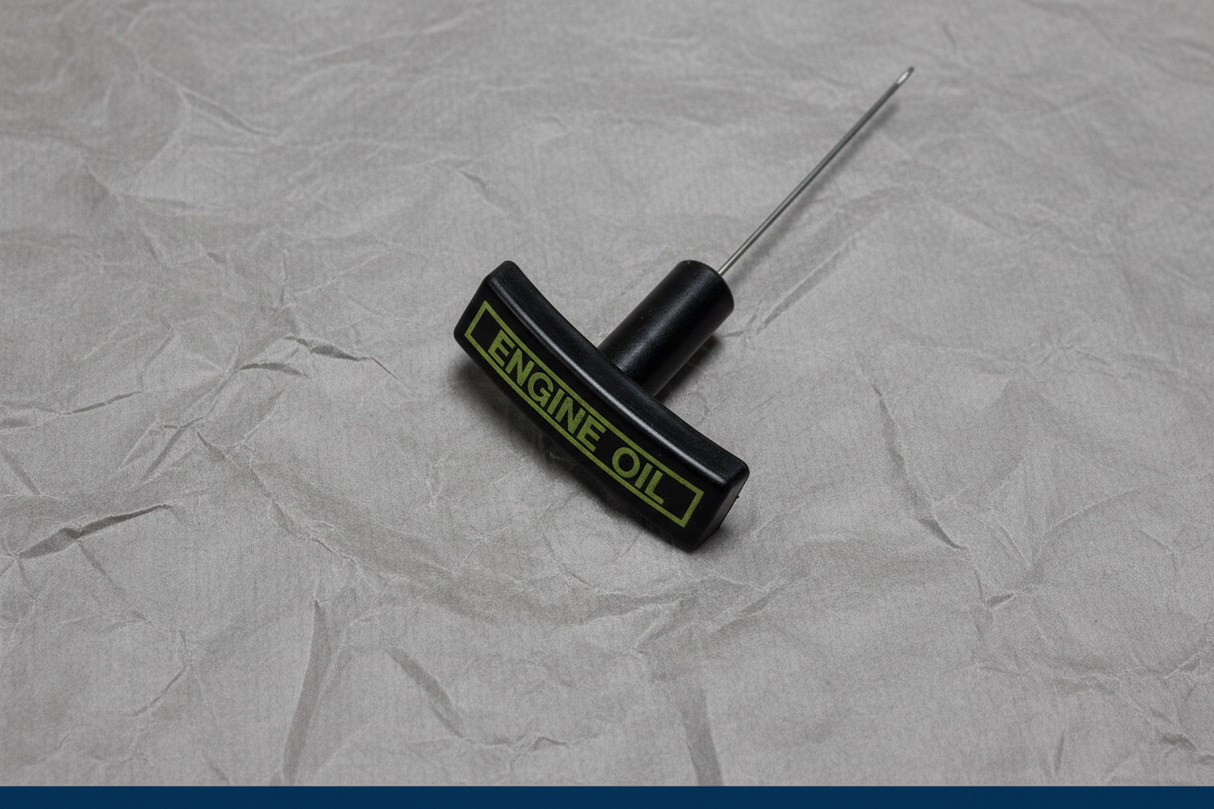2003-2007 Ford F-250 F-350 Super Duty 6.0L Diesel Engine Oil Dipstick Genuine OEM - Detail View