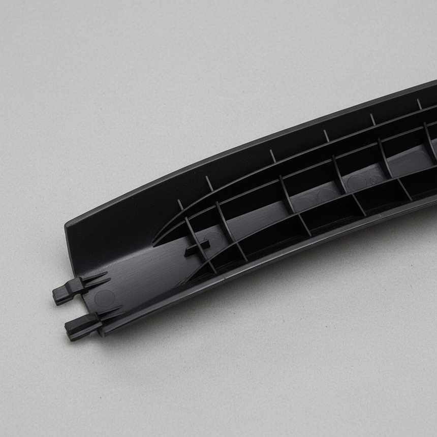 2011-2015 Ford Explorer Police Interceptor Utility Driver Rear Roof Rack End Cap OEM - Bottom Detail Angle 2