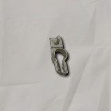 Honda Civic positive battery terminal on light grey wrinkled kraft paper background, packaging removed