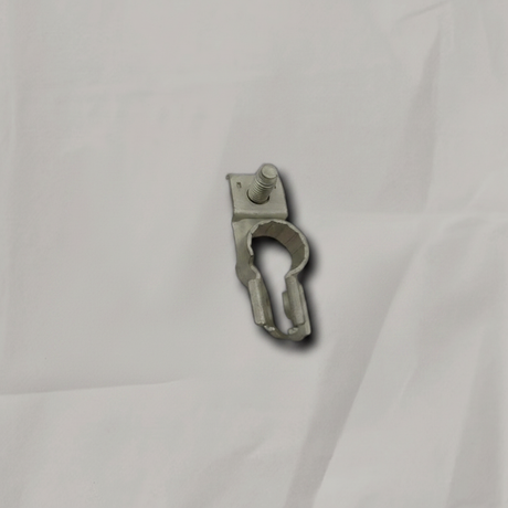 Honda Civic positive battery terminal on light grey wrinkled kraft paper background, packaging removed