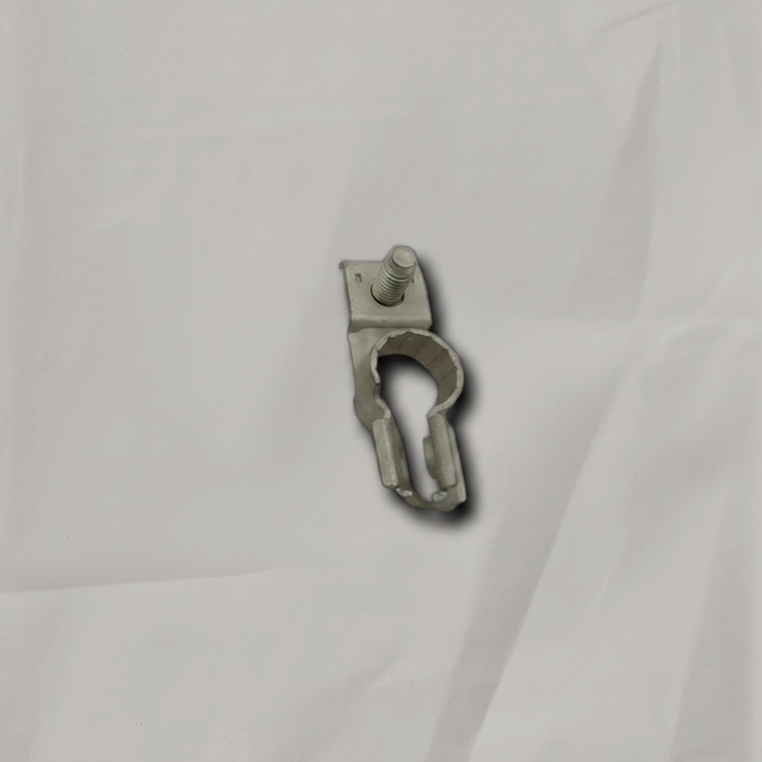 Honda Civic positive battery terminal on light grey wrinkled kraft paper background, packaging removed