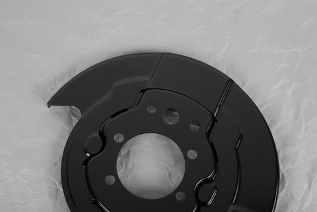 Driver Side Brake Splash Shield - Top Section Detail