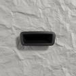 Full view of pull handle on light grey wrinkled kraft paper