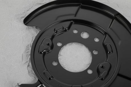 Passenger Side Brake Splash Shield - Middle Section Detail