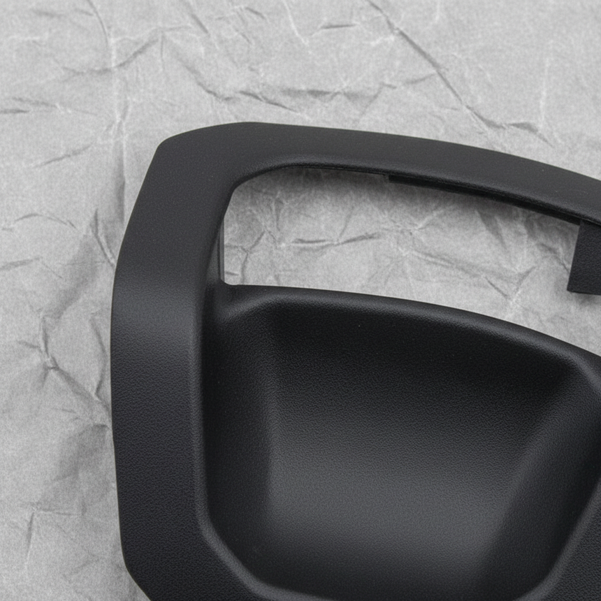 Jeep Wrangler OEM Passenger Side Seat Back Release Bezel - Top Detail