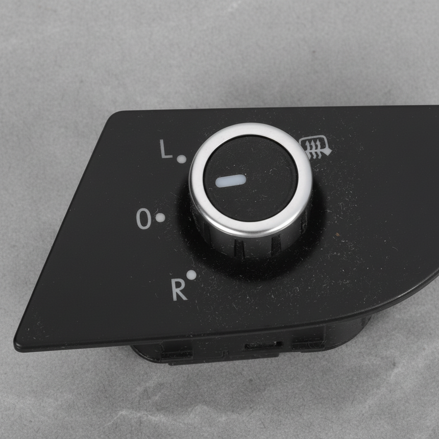 2012-18 Volkswagen Passat OEM Door Mirror Switch Black White Chrome - Middle Detail