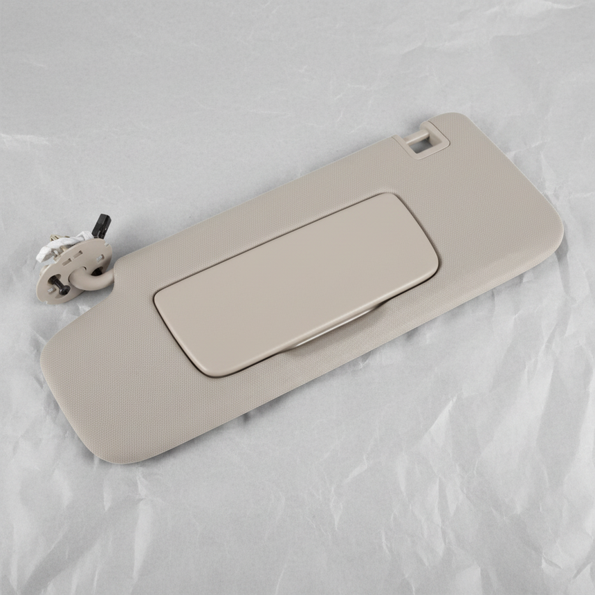 Full view on light grey wrinkled kraft paper background
