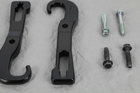 2019-2024 Nissan Titan Front Bumper Tow Hooks Kit Black 2-Piece OEM