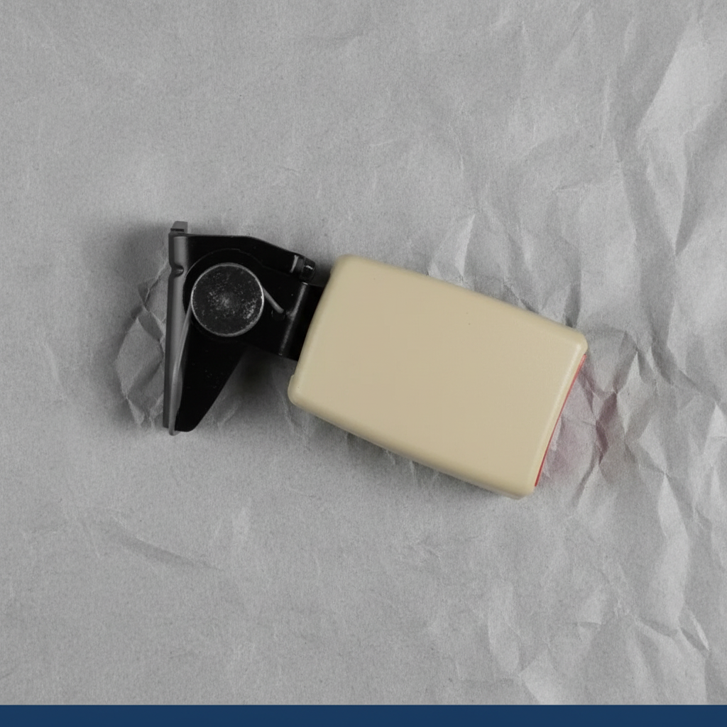 2013-2016 Ford Fusion Lincoln MKZ Driver Side Seat Belt Buckle Dune OEM - View 2