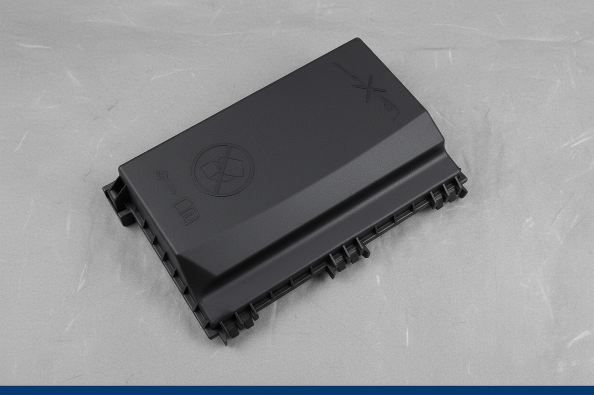 Buick Cascada Verano Cadillac ELR fuse relay box upper cover rotated view