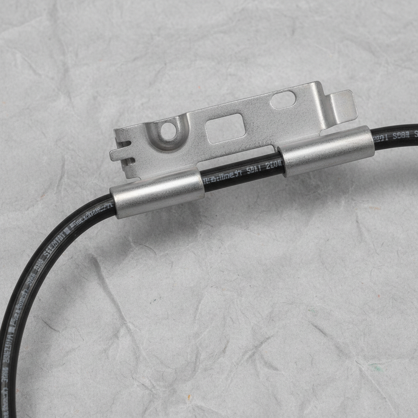 2018-2026 Jeep Wrangler JL Gladiator Driver Front Brake Hose OEM - Top Detail