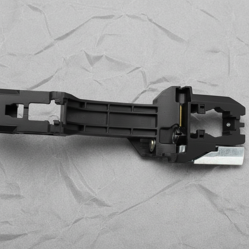 2017-2023 Nissan Qashqai Rogue Sport Passenger Exterior Door Handle Base OEM - Middle Detail Angle 2
