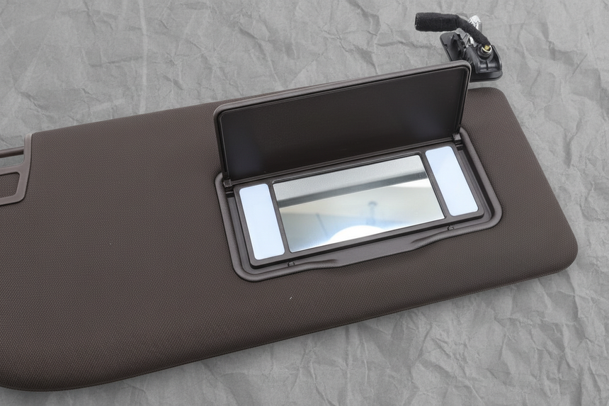 2017-2022 Ford F-250 F-350 Super Duty OEM Passenger Side Sun Visor Java Crew Cab Sunroof Illuminated Mirror