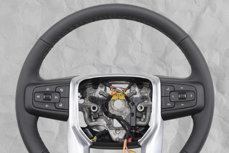2021-2024 Yukon OEM Steering Wheel Black Leather Heated Without Adaptive Cruise 3.0L 5.3L 6.2L