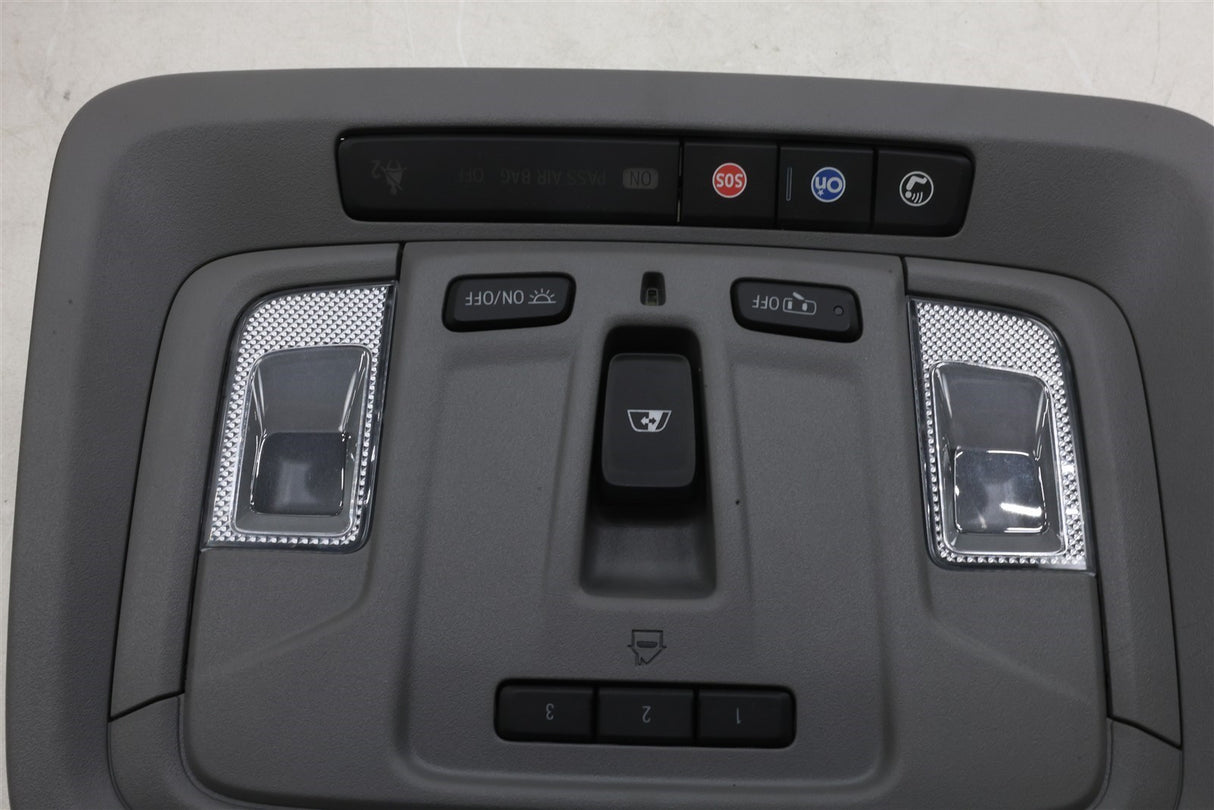 2019-2023 Silverado Sierra Overhead Console Gray With Garage Opener OEM