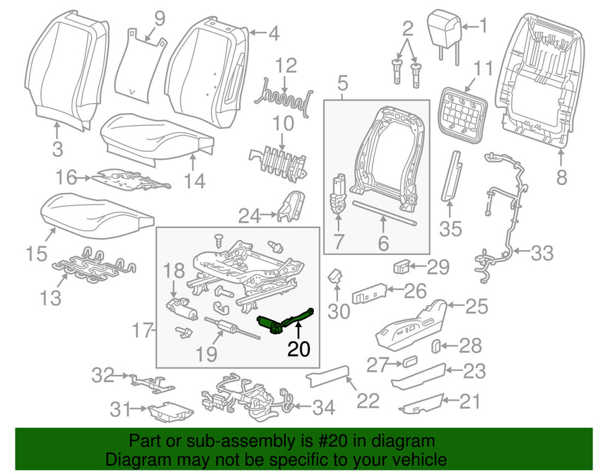 Genuine GM Driver Seat Vertical Adjuster Actuator 13578634