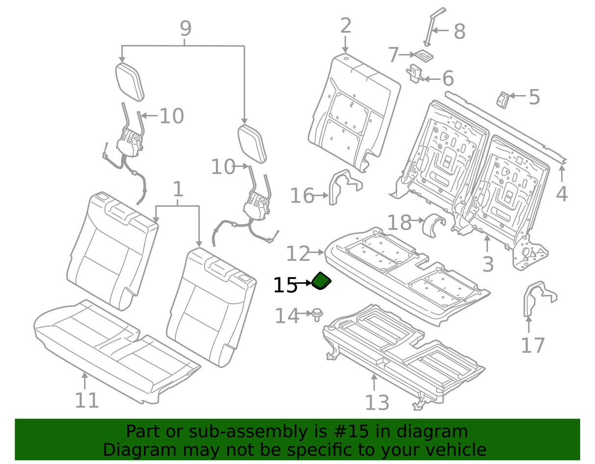 2020-2024 Ford Explorer Rear Seat Hinge Cover Valance Genuine OEM