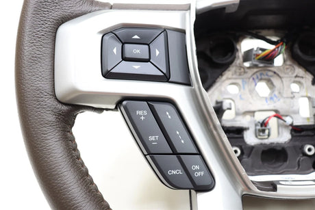 2018-2020 Ford F-150 King Ranch Steering Wheel For Adaptive Cruise Equipped Java / Tan Genuine OEM