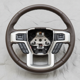 2018-2020 Ford F-150 King Ranch Steering Wheel For Adaptive Cruise Equipped Java / Tan Genuine OEM