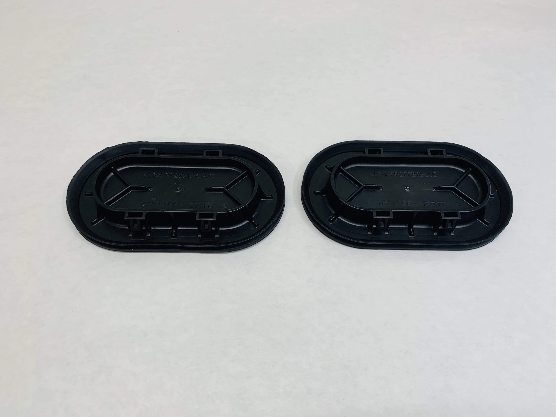 QTY(2)-4L3Z-99277B76-AA-B10 1999-2020 Ford F-150 (2) Truck Bed Oval Drain Plug Covers - For Front Wall Of Bed