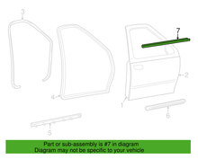 Load image into Gallery viewer, CL-YL3Z-1521452-AA-J8 2001-2003 Ford F-150 Regular or Super Cab Passenger Side Front Door Lower Window Weatherstrip