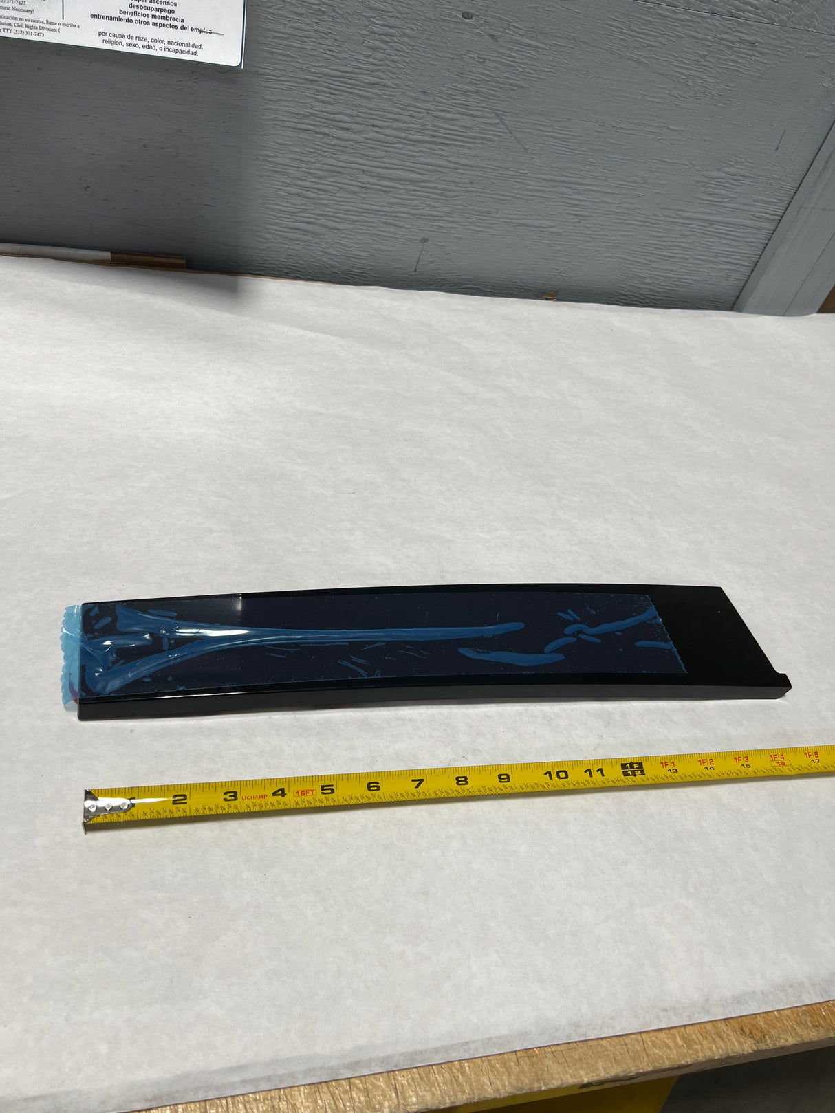 CL-0323-BA8Z-74255A35-A-H13 2009-2019 Ford Flex Driver Side Front Exterior Door Pillar Black Applique Molding