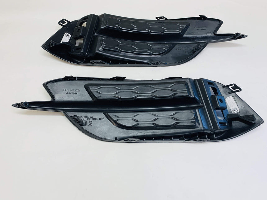 2016-2019 Honda Civic 4 Door Rear Bumper Trim 2 Piece Kit Genuine OEM New