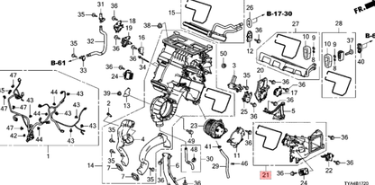 CL-79205-TYA-A41-J6 2022-2023 Acura MDX AC/Heater Blower Box Set Joint Duct Genuine New 79205-TYA-A41